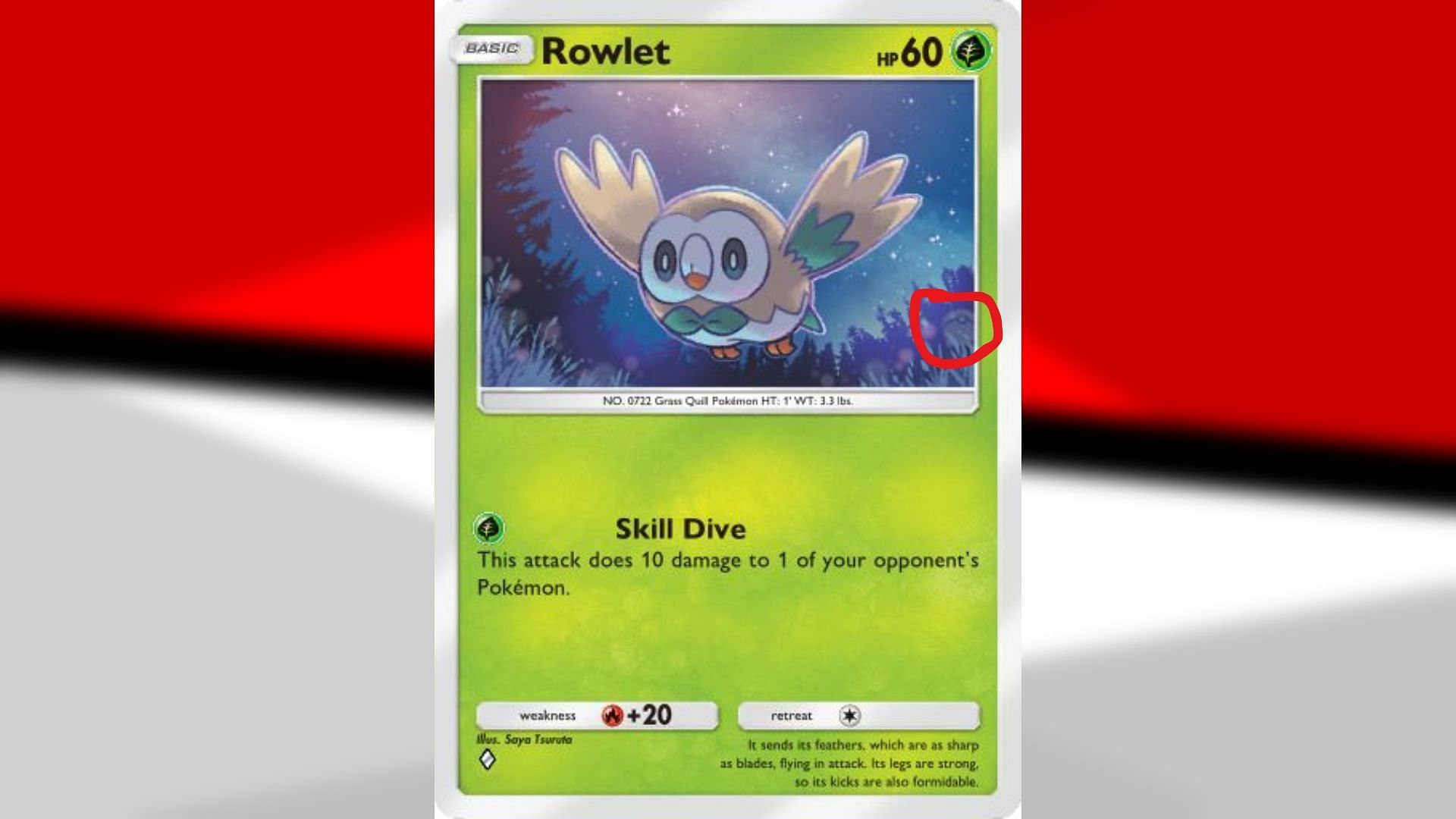 Rowlet in PTCGP (Image via TPC)